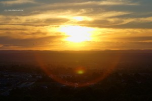 mountannan sunset over great dividing range